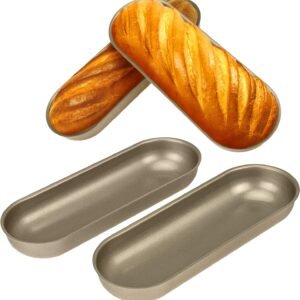 Professional Non-Stick Baguette Baking Pan - Heavy-Duty Carbon Steel French Bread Mold