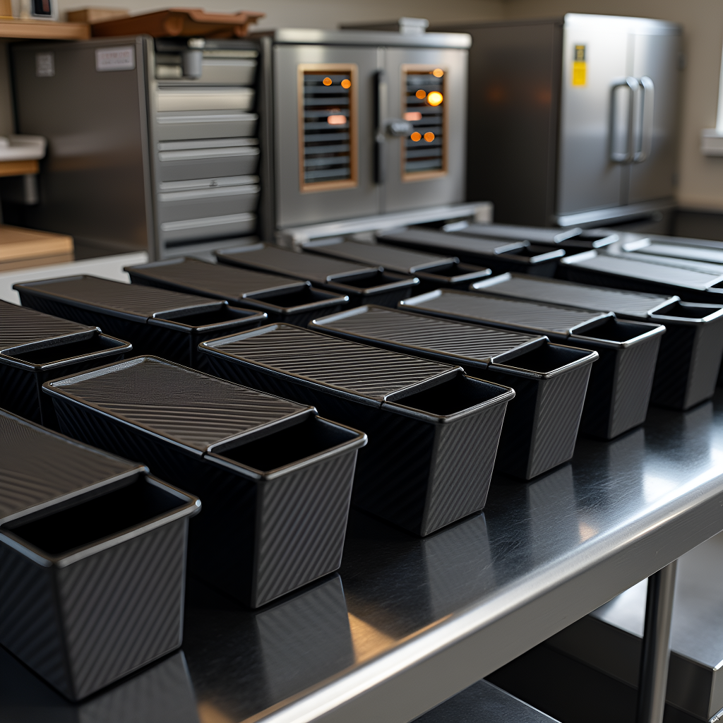 4 PCS Professional Non-Stick Pullman Loaf Pan with Lid - Heavy-Duty Corrugated Carbon Steel Toast Mold - 图片 7